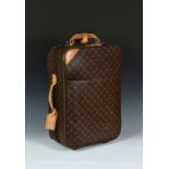 A Louis Vuitton Pegase monogram cabin / trolley bag case, LV catalogue no. M23250, with suit carrier