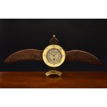 First World War Trench Art interest - Royal Flying Corps propeller clock, unique and unusual wall