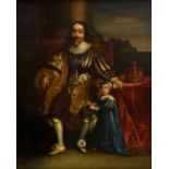 English School, 19th century, Portrait of King Charles 1(1600-1649) and Prince Charles (1630-