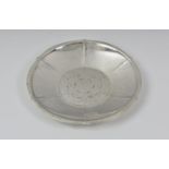 A Norwegian Arts and Crafts style silver dish by Jacob Tostrup, of circular ribbed flower head