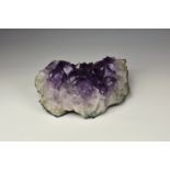 Natural History - Geology - Amethyst quartz mineral specimen, 8¼in. (21cm.) long.