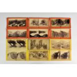 Five Channel Islands stereoview cards, depicting, Lane leading to Petit-Bo Bay, Guernsey; The