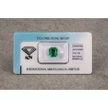 A Columbian 3.62ct loose emerald, in an emerald cut with deep green colouring and accompanied by