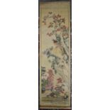 Three Japanese watercolour scroll paintings, early to mid-20th century, one depicting a bird on a