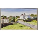 James Cleaver, ARCA (British, 1911-2003), "Houses near Fermain Bay, Guernsey" watercolour, unframed,
