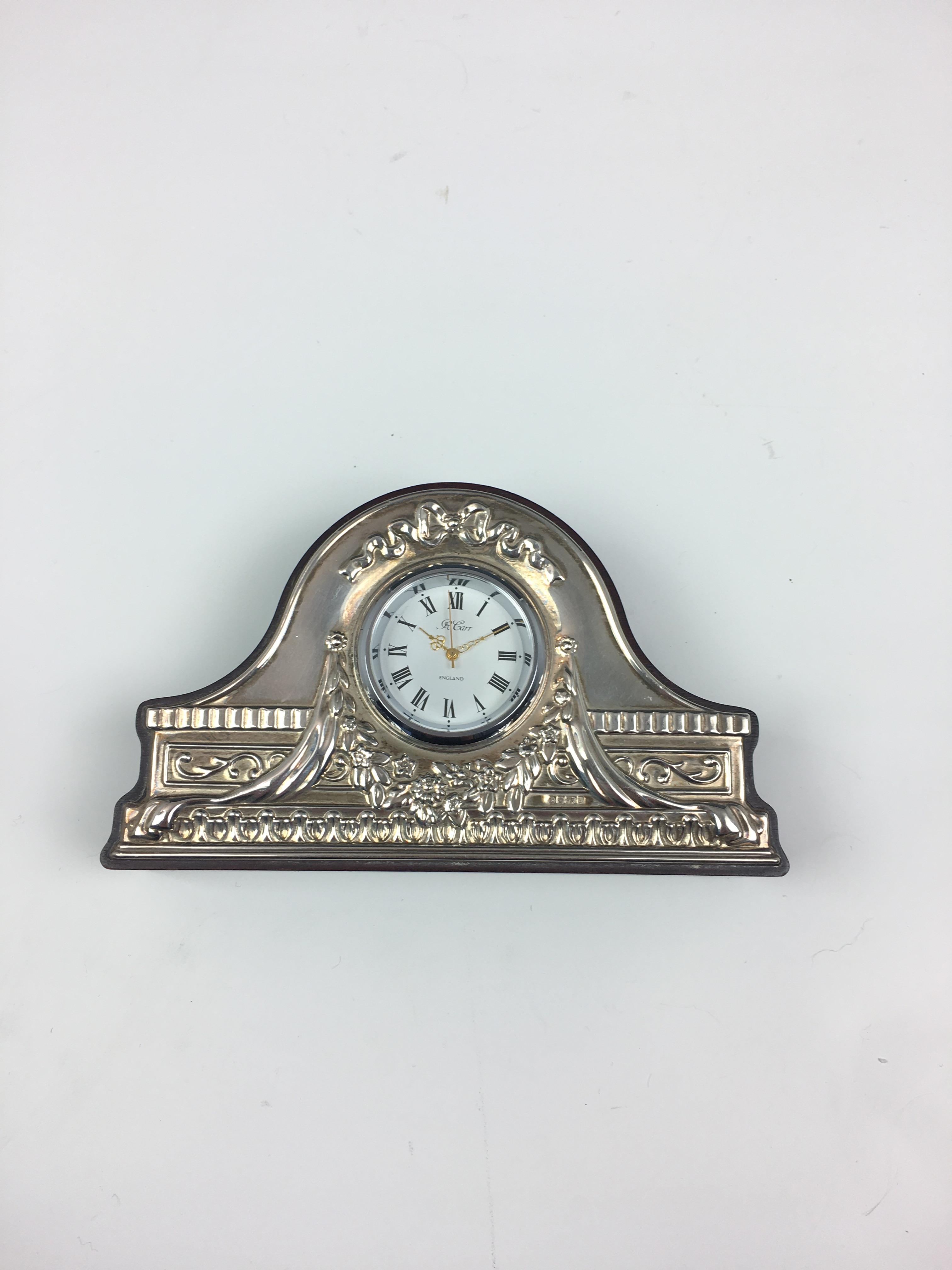 A miniature silver mounted bicorne hat timepiece / clock, R Carr, Sheffield, 1996, the silver - Image 2 of 6