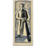 Alfred Reginald Thomson, R.A. (British, 1894-1979), Portrait of a Russian soldier watercolour on