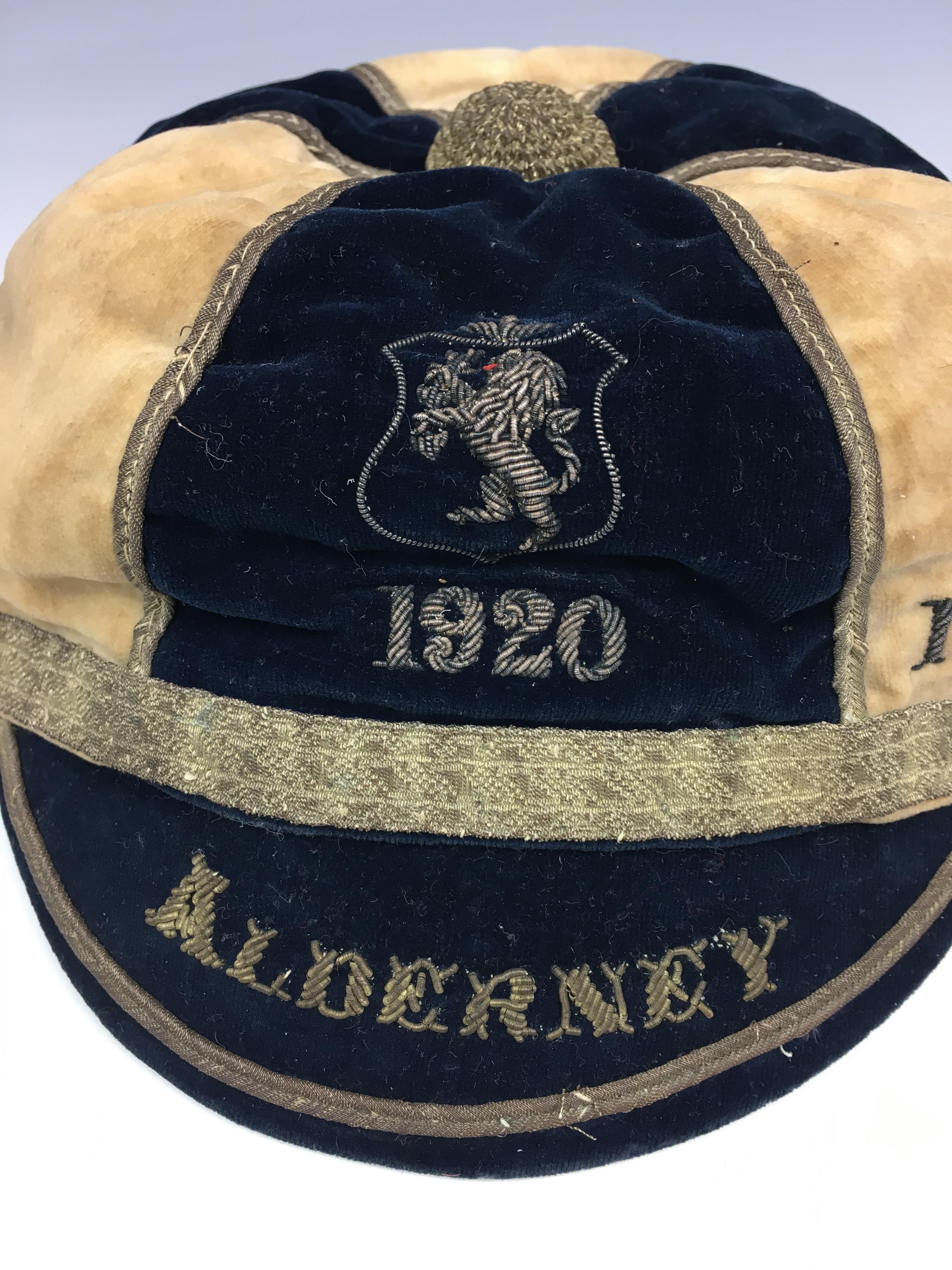 Two extremely rare 1920 ' ALDERNEY ' Muratti caps - Channel Islands football interest - Centenary - Image 3 of 9