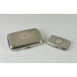 A Victorian silver cigarette case, Cornelius Desormeaux Saunders & James Francis Hollings,