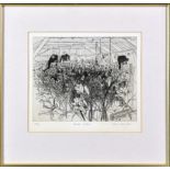 Barry Owen Jones, RWS, RE (British, 1934-2018), etching " Freesia Picker " signed limited edition