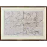 Halley, Dr. Edmund - A New and Correct Chart of the Channel Between England and France, c.1764, a