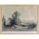 John Le Capelain (Jersey, 1812-1848), "St Aubins Bay, Jersey", lithograph from the album of twenty-