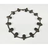 Native tribal interest - a Bamoun (Cameroon) cast metal necklace