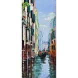 E. Anthony Orme (British, b.1945), "Quiet Waters, Venice": "Gondola on a Venetian Backwater" a pair,