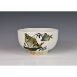 A Royal Copenhagen DIANA series fish bowl by Nils Thorsson, 1970s, the oval footed bowl decorated