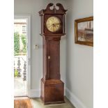 An 18th century oak 30 hour longcase clock by Jno. Ramsbottom, c.1770, the 13in. circular Roman