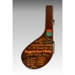 Doggett's Coat and Badge Rowing Race interest - A hand painted wooden presentation rudder, the trunk