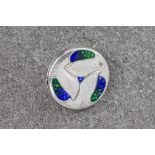 An Archibald Knox for Liberty & Co Arts & Crafts ' CYMRIC ' silver and enamel brooch, Liberty &