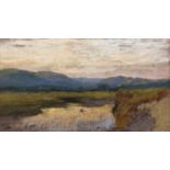 Possibly American School (early 20th century), "On the Hudson" pastel, inscribed "On the Hudson"