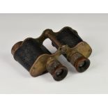 A pair of WWII Army binoculars, the shoulders engraved Bino: prism No.2 MK11 & M.I.O I.O.F. Calcutta