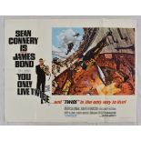 JAMES BOND - You Only Live Twice (1967) British quad film poster, style A, starring Sean Connery,