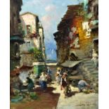 Professor Amadeo Sica (Italian, 1900-1979), "Nicolo di Pescatore, Vietri, Naples" oil on canvas,