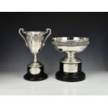 Horse racing interest - Victorian silver trophy bowl and cup - THE HONG KONG CUP & SCURRY STAKES,