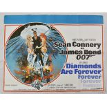 JAMES BOND - Diamonds Are Forever (1971) British quad film poster, starring Sean Connery, United