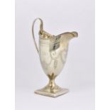 A George III silver helmet cream jug, Peter & Ann Bateman, London, 1797, of typical form with high
