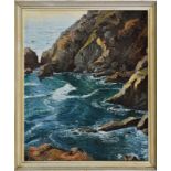 Anne Farncombe (British, 20th century), "Pleinmont", Guernsey oil on board, signed lower right,