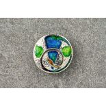 An Archibald Knox for Liberty & Co Arts & Crafts ' CYMRIC ' silver and enamel brooch, Liberty &