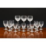 A suite of Waterford Colleen cut glass, comprising seven 4¾in. red wine glasses, eight 4½in. white