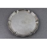 A Victorian silver salver, A B Savory & Sons (William Smily), London, 1864, having a moulded rim