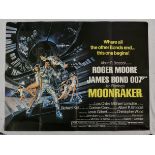 JAMES BOND - Moonraker (1979) British quad film poster, starring Roger Moore, United Artists,