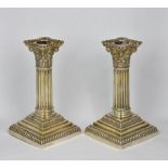 *** WITHDRAWN LOT - PLEASE DO NOT BID *** A pair of Edwardian silver dwarf Corinthian column