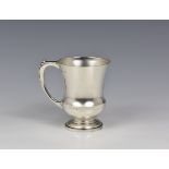 A George Vl silver christening tankard, Elkington & Co Ltd, Birmingham, 1938, of waisted tapering