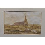 S.A.Y. (British, 19th century) Vale Church, Guernsey watercolour, signed with initials lower left