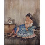 after Sir William Russell Flint, RA (Scottish, 1880-1969) 'Cecilia contemplating Europa', limited