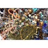 A large quantity of various costume jewellery.