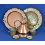 A collection of antique and vintage copper