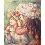 A reproduction "Summer Hats" by Renoir Numbered UK 19/2467 by Reproduction Rudolphe