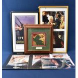 Titanic - 1997 film - signed photos, autographs & other collectables comprising a square of carpet