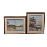 Two Edwardian watercolour signed R Allen - one of Henley