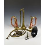 A small collection of World War One period and later instruments comprising of two copper and