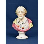 A Staffordshire pottery bust of William Shakespeare 9in. (22.8cm.).