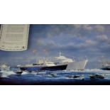 A Special Limited Edition " The Royal Escort " print by marine artist Tim Thompson limited edition