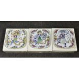 Six Hutschenreuther decorative wall plates designed by Danish artist Ole Winther. 'Four Seasons'