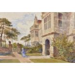 English School, signed with initials EMH " Sr. John Warwick ", watercolour, signed with initials,