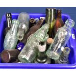 A collection of antique glass bottles (qty)