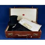 A vintage gentleman's tailcoat and collapsible top hat (a/f) together with a black dinner jacket and